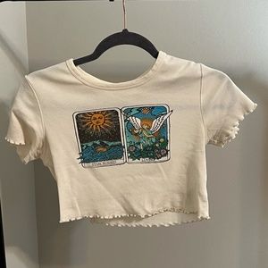 UO Lettuce edge crop top